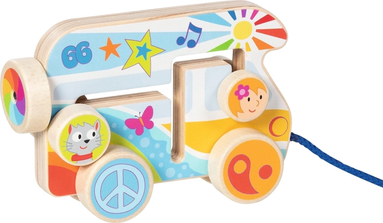 Vehicul de tras din lemn, dubă camper van - 1 bucată