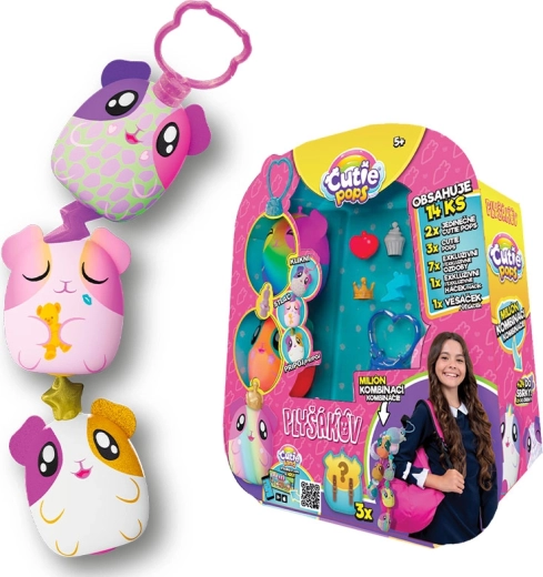 Cutie Pops mini pluș cu surpriză – set 5 buc