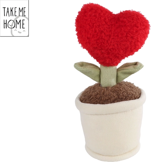 Take Me Home plantă de pluș inimă roșie 16,5 cm