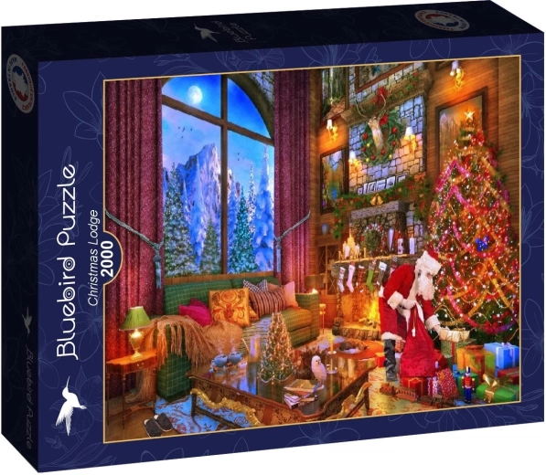 Puzzle Bluebird Cabana de Crăciun 2000 piese