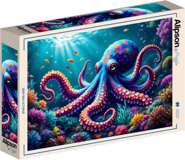 Puzzle Alipson – caracatiță din adâncurile oceanului, 500 de piese