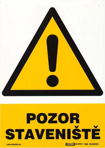 Tabelă de siguranță Atenție șantier A4 plastic