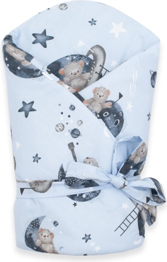 Scutec pentru bebeluși New Baby ursuleț în spațiu 80 × 80 cm