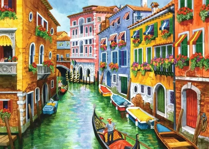 Puzzle Ravensburger Plimbare cu gondola XXL 300 de piese