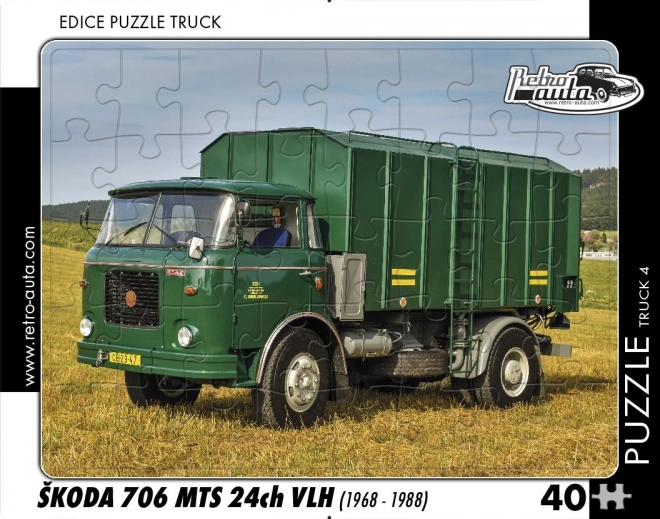 RETRO-AUTA puzzle Škoda 706 MTS (1968–1988) – 40 de piese
