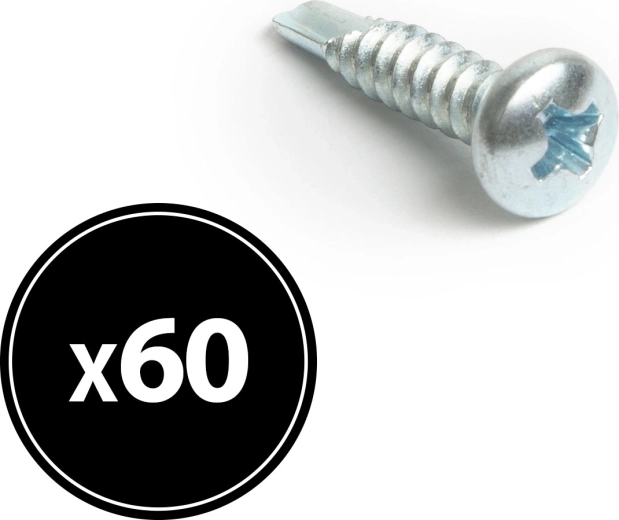 Șurub autoforant cu cap înecat 4,2 × 19 mm, 60 buc.