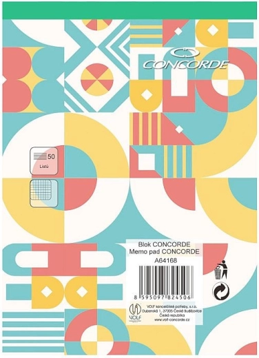 Bloc CONCORDE A6 pătrățel, 50 file