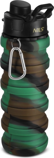 Sticlă pliabilă din silicon 500 ml verde NILS Camp