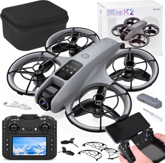Dron cu cameră cu telecomandă și controller LCD