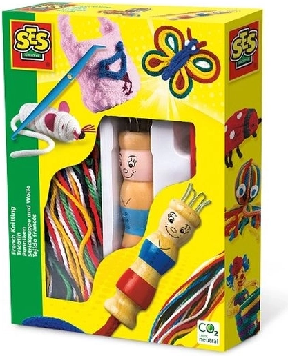 Set de tricotat cu dispozitiv de ghidare a firului SES Creative