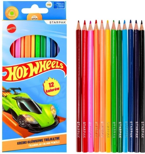 Creioane colorate Hot Wheels – 12 culori