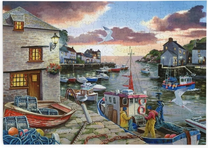 Puzzle House of Puzzles Lumini portului, 250 de piese mari