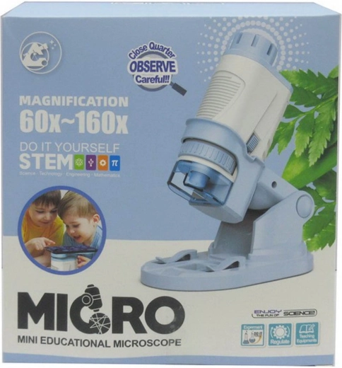 Microscop pentru copii, pentru micii cercetători, albastru