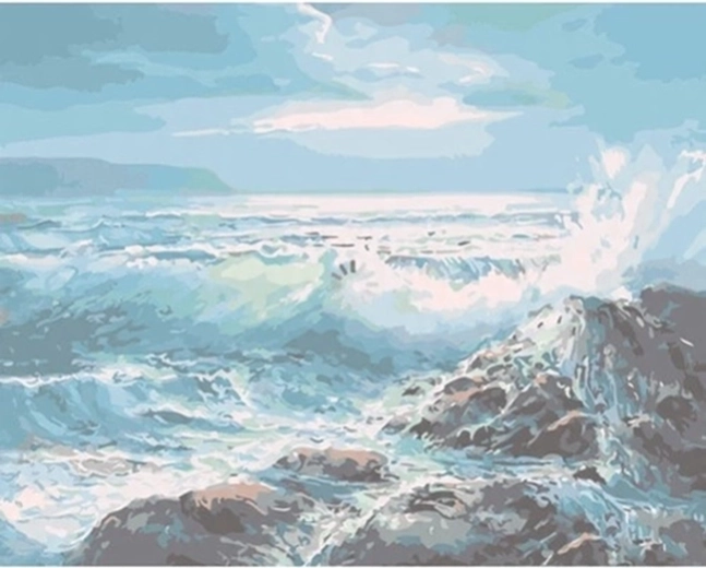Norimpex Pictură pe numere Marea agitată 40 × 50 cm
