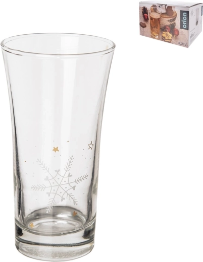 Pahar cu motiv fulg de nea 0,31 l (1 buc.)