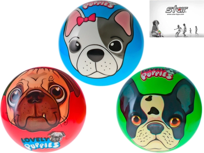 Mingea cu cățeluși 11 cm pentru copii de la 10 luni