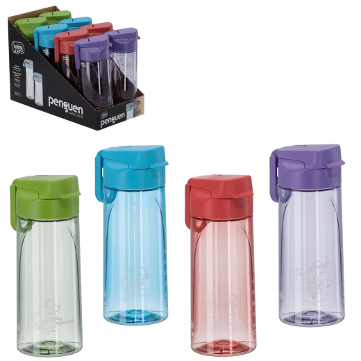Sticlă pentru băut 550 ml cu capac rabatabil - 1 bucată