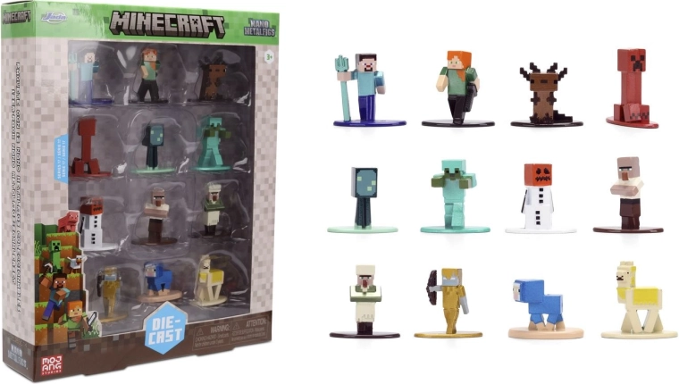 Jada Minecraft figurine metalice 4 cm (12 buc.)