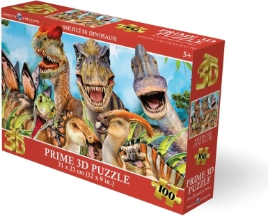 Puzzle 3D Dinozauri zâmbitori, 100 piese