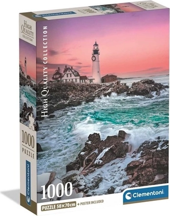 Puzzle Clementoni 1000 de piese – prima zăpadă la farul Portland Head