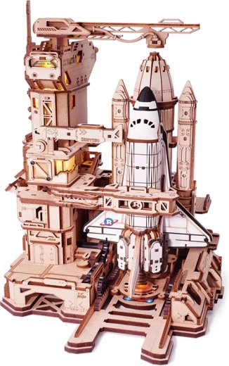 RoboTime puzzle mecanic 3D – navetă spațială cu rampă de lansare