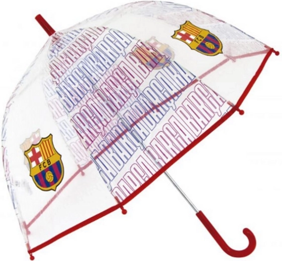 Umbrelă transparentă pentru copii FC Barcelona