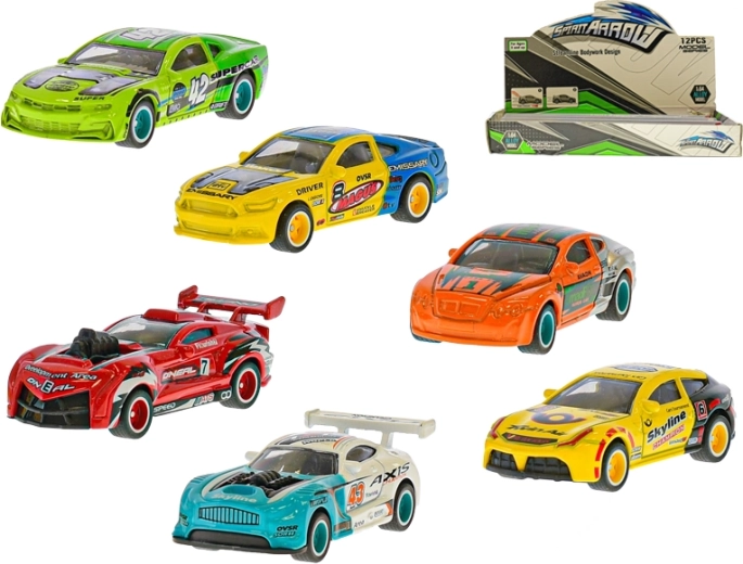 Mașinuță de curse metalică 7 cm cu mecanism inerțial – 6 modele