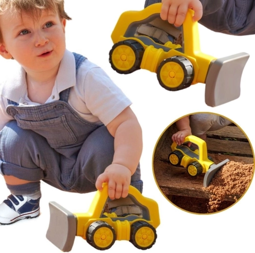 Buldozer BIG Power Worker cu anvelope moi pentru copii de la 2 ani