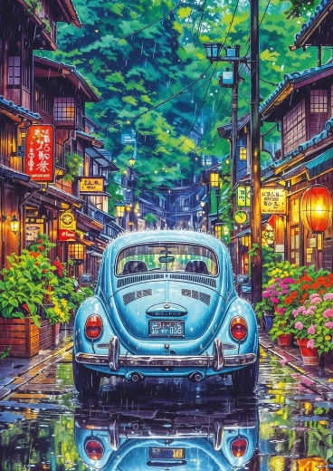 Puzzle Tokyo în ploaie 500 piese