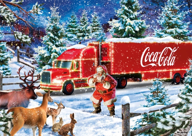 Puzzle Camionul de Crăciun Coca Cola 1000 Piese
