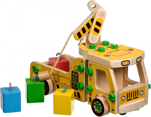 Macara auto din lemn - set de construcție Lucy & Leo