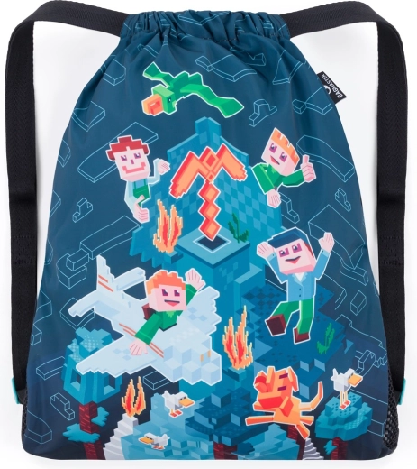 Săculeț școlar Bagmaster pentru papuci de schimb și echipament de sport LUMI 24 E – „orez cu cubulețe”