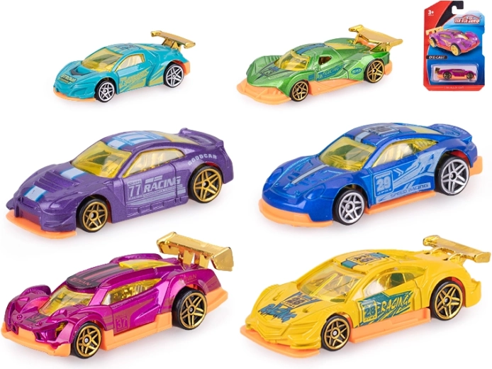 Mașinuță de curse 8 cm cu rulare liberă – metal și plastic