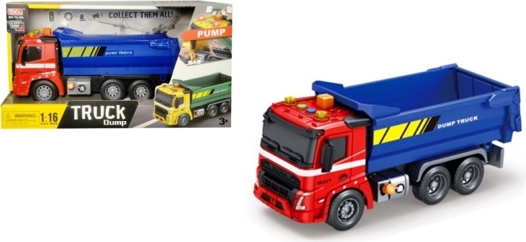 Camion basculant de construcții cu lumină și sunet 1:16 - 1 bucată