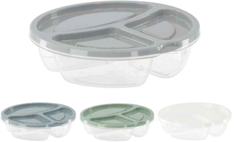 Cutie divizată pentru alimente cu capac 600 ml
