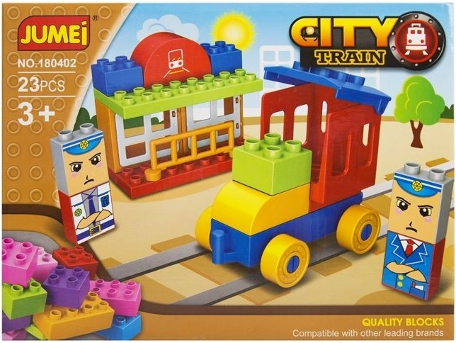 Set de construcție Jumei city trenuleț 23 de piese 26 × 19 cm - 1 bucată