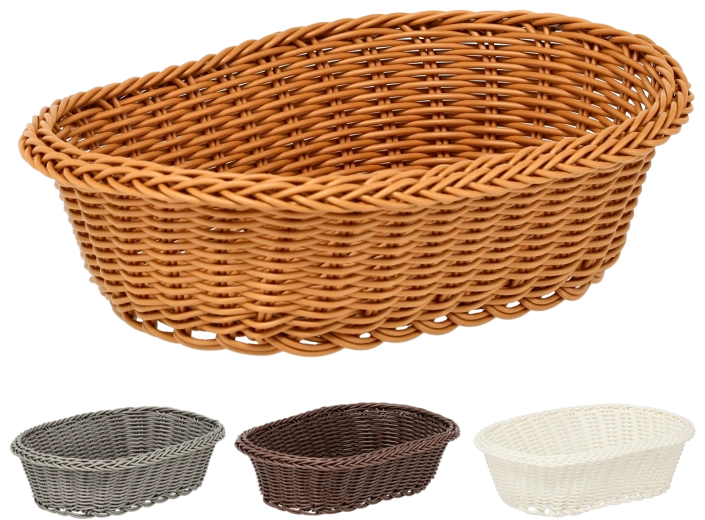 Coș oval din plastic 27 × 20 × 8 cm