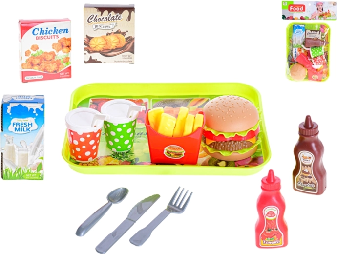 Set fast-food pentru copii, 13 piese în săculeț