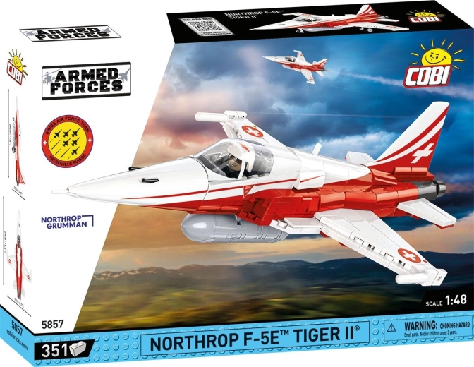 Cobi Armed Forces Northrop F-5E Tiger II Patrouille Suisse 1:48 (351 piese)