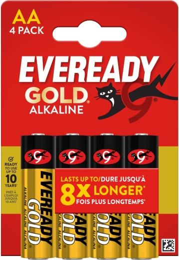 Baterii alcaline AA ENERGIZER Eveready Gold, 4 buc