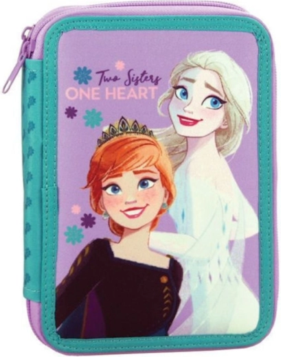 Penar școlar Frozen Elsa și Anna cu două compartimente, complet echipat