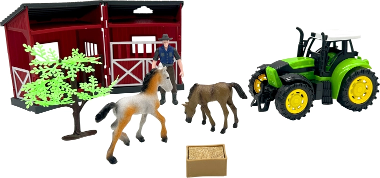Fermă cu tractor – set de joacă 22 cm - 1 bucată