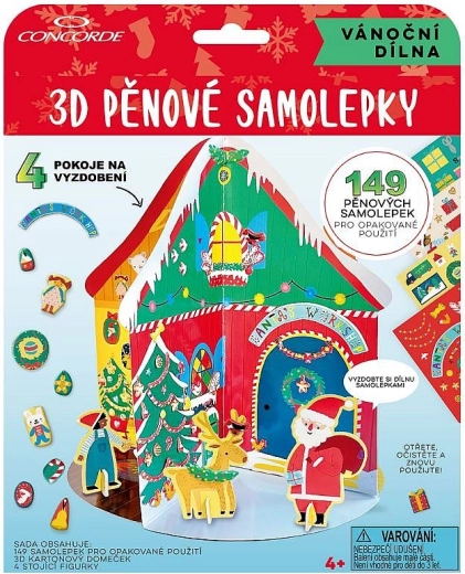 Autocolante din spumă 3D atelier de Crăciun CONCORDE