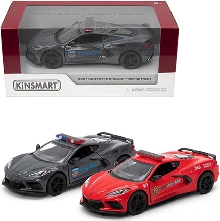 Model Chevrolet Corvette 2021 poliție⁄pompieri - 1 bucată