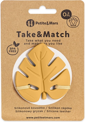 Petite&Mars inel de dentiție din silicon Take&Match intense ochre