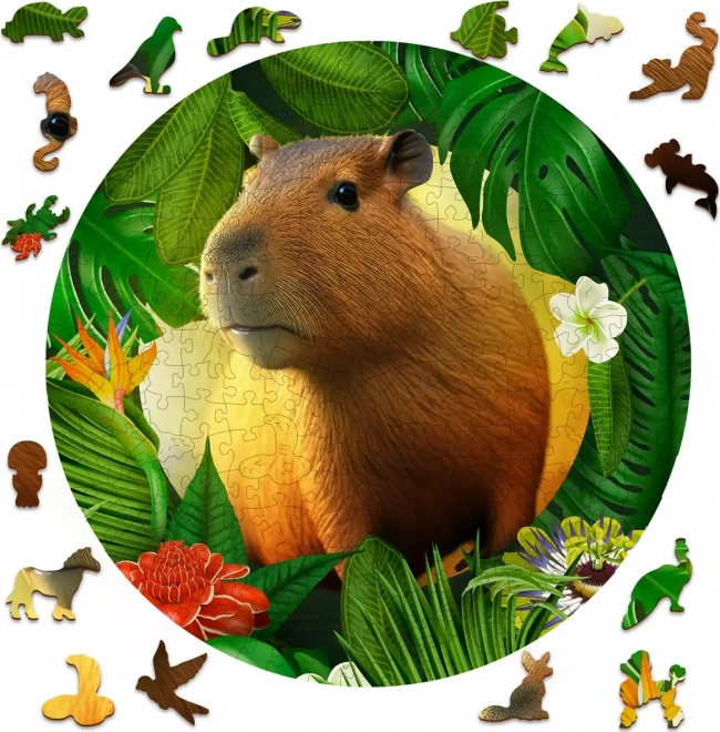 Puzzle din lemn capibara 250 piese WOODEN CITY