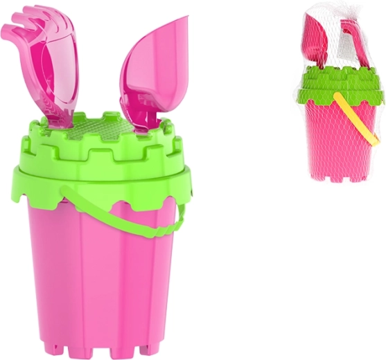 Set de nisip roz pentru copii