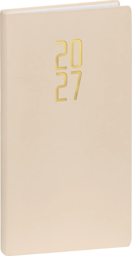 Notique agendă de buzunar Ponza 2027 bej 9 × 15,5 cm