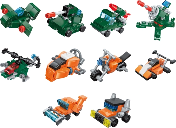 Set de construcții Qman Trans Collector 3v1 set 10 buc