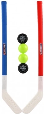 Crosă de hochei din plastic pentru copii cu puc și minge